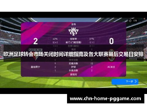 欧洲足球转会市场关闭时间详细指南及各大联赛最后交易日安排